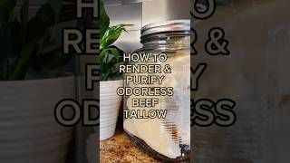 How to render odorless #beef #tallow for #diyskincare and #carnivore cooking🥩. #shorts #viral