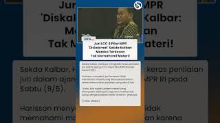 Sekda Kalbar 'Skakmat' Juri LCC MPR: Mereka Kayak Gak Paham Materi!