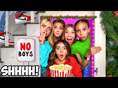 WE BUILT A SECRET HOLIDAY ROOM to HIDE From The BOYS! 🎄