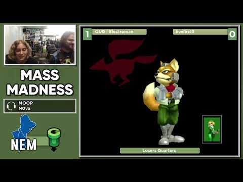 Mass Madness 46 SSBM - OUG | Electroman (Fox) vs. bonfire10 (Sheik) - Melee LQF