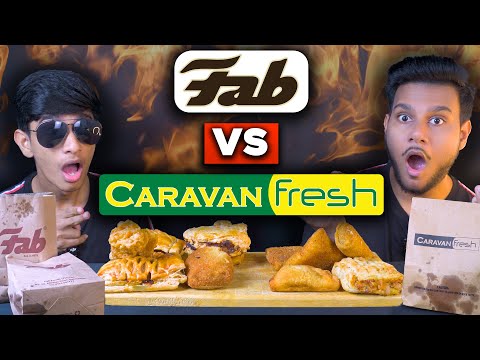 FAB VS CARAVAN FRESH | SRI LANKAN SHORT EATS | SRI LANKAN FOOD |  FOOD REVIEW | Magu ASMR