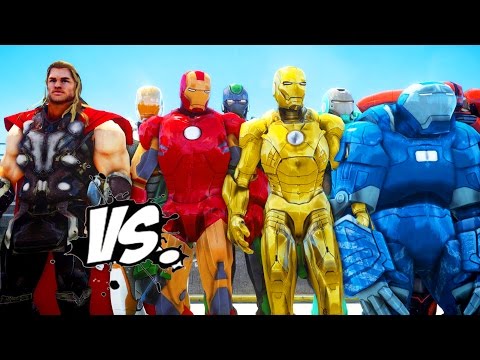 THOR VS IRON MAN ARMY - EPIC SUPERHEROES BATTLE
