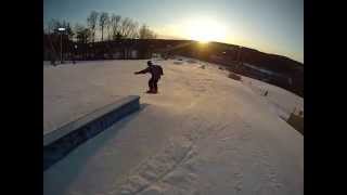 preview picture of video 'Glen Eden Kelso Terrain Park 2013 March Closing Day GoPro Hero 3 Snowboarding'