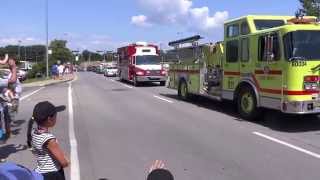 preview picture of video 'Parade Pompiers de Pincourt 2014 - Faubourg de l'Île - 2e partie'