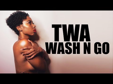 Side Part Wash and Go on a TWA Video