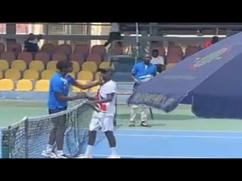 Junior French tennis player slaps Ghanaian opponent after losing (video)