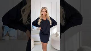 Numoco dámské šaty s netopýřími rukávy 402-10 černá S/M, L/XL, XXL/XXXL 