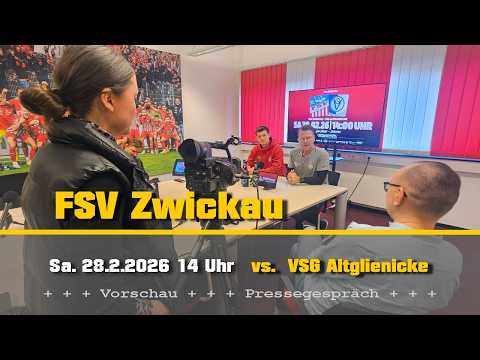 Press conference: FSV Zwickau vs. VSG Altglienicke (match preview)
