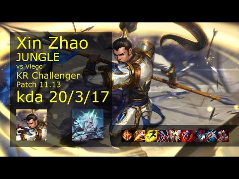 Xin Zhao Jungle vs Viego - KR Challenger 20/3/17 Patch 11.13 Gameplay // [롤] 신 짜오 vs 비에고 정글
