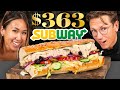 $363 Subway Tuna Sandwich Taste Test | FANCY FAST FOOD