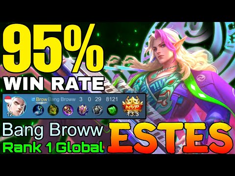 95% Win Rate Build Estes MVP Support - Top 1 Global Estes by Bang Broww - Mobile Legends