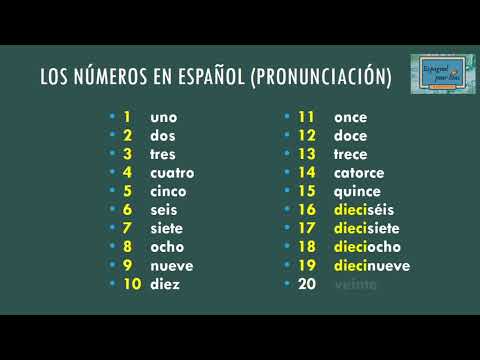 Les chiffres en espagnol (de 1 à 20) | Compter les nombres | Apprendre l'espagnol | learn Spanish