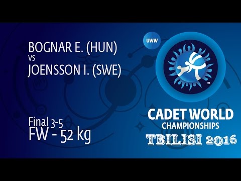 BRONZE FW - 52 kg: I. JOENSSON (SWE) df. E. BOGNAR (HUN), 9-4