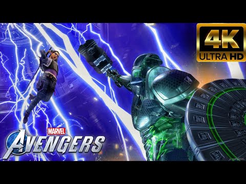 Kate Bishop vs Super Adaptoid Marvel's Avengers Taking Aim Ending/Final Boss Fight HDR [4K 60FPS]