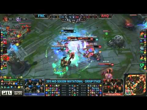 MSI Invitational 2015 Fnatic VS AHQ Highlights! League of Legends MSI Group Stages