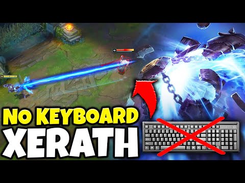 I PLAYED XERATH WITH 1 HAND AND CARRIED A 4V5! (NO KEYBOARD)