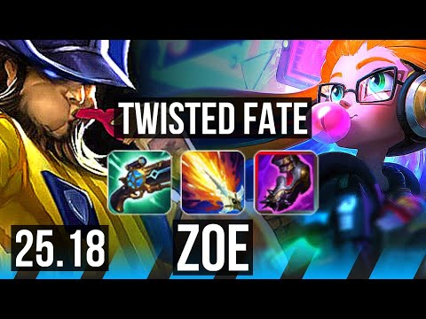 TWISTED FATE vs ZOE (MID) | Legendary | KR Master | 25.18
