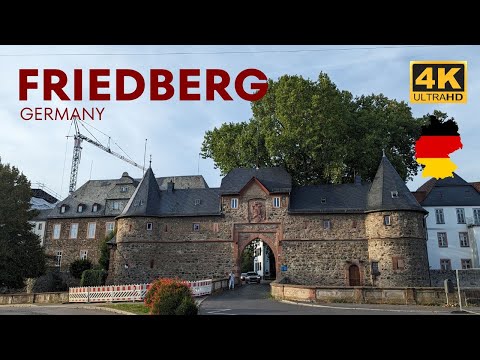 Friedberg (Hessen), Alemanha: um passeio a pé em 2023 I 4K HDR