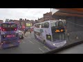 United Kingdom Manchester Double Decker Bus 100 Ride From Deansgate To Shudehill