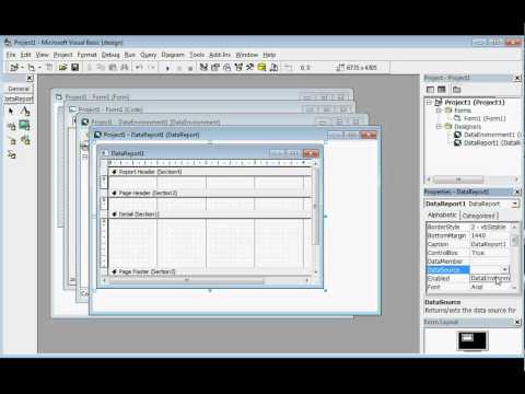 visual basic 6.0 Simple DataReport