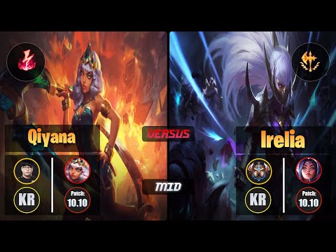Lava QIYANA (Mid) [Electrocute] VS IRELIA - Challenger KR Patch 10.10