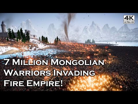 Can 7 Million Mongolian Warriors Invading FIRE EMPIRE? | UEBS2 Ultimate Epic Battle Simulator 2 | 4K