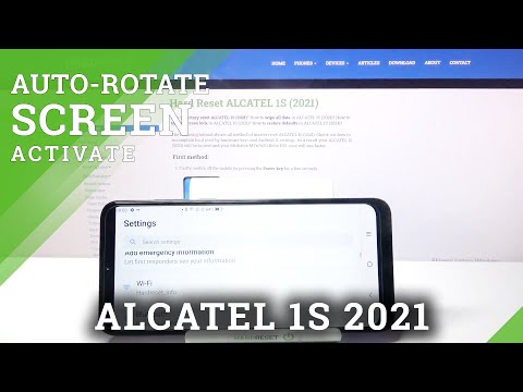 ALCATEL 1S 2021 – Manage & Use Screen Automatic Rotation Feature