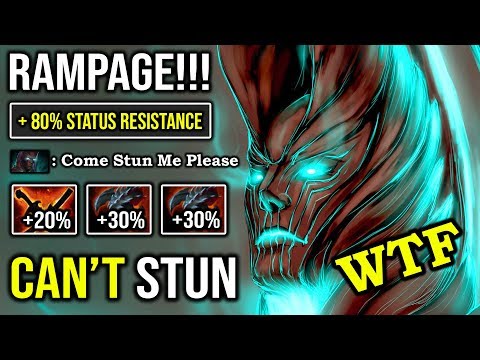 WTF CAN'T STUN + 80% Status Resistance TB Spammer Crazy RAMPAGE with Brutal Crit Damage 8kMMR DotA 2