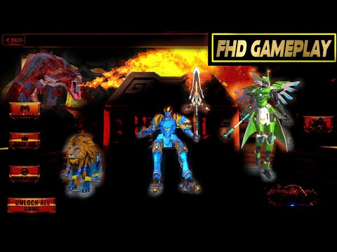 ROYAL LION ROBOT GAMES- DRAGON ROBOT TRANSFORM WAR GAMEPLAY  BY EMULATRON 🕹