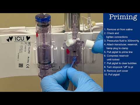 Priming Arterial Line Tubing using the Edwards Truwave with Vamp Plus