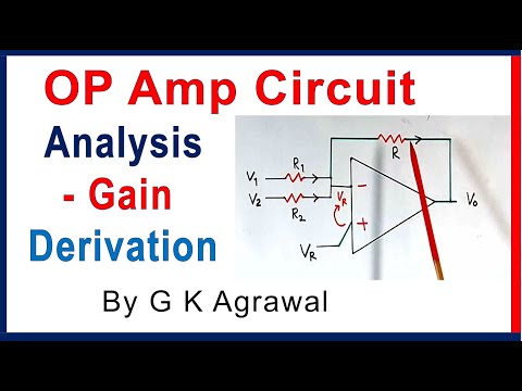 Op amp circuit analysis | gain calculation using KCL Video