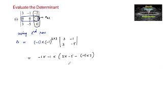 Download Lagu Evaluate the determinant |3 -1 -2 0 0 -1 3 -5 0|;|NCERT|Ex 4.1|2023-24|CBSE|12latest syllabus Thumbnail