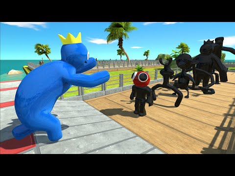 Rainbow Friends Blue vs Dark Rainbow Friends Oasis DEATH RUN - ARBS