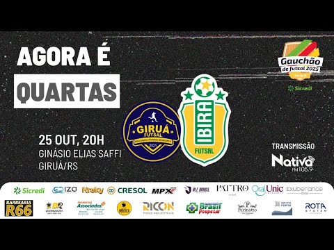 Giruá Futsal X Ibira Futsal - Gauchão de Futsal | Série B - 2025 | Quartas de Final - Jogo 1