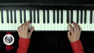 "Au Clair de la Lune" ("By the light of the moon") french folk song Piano Tutorial SLOW