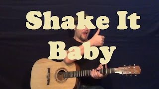 Shake It Baby (John Lee Hooker) Guitar Lesson Easy Strum Chord Licks How to Play Tutorial