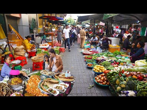 Best Cambodia Fresh & Daily Street Food - Oudong Resort and Market Food