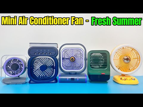 Mini Air Conditioner Fan - Cheap Air Cooler Fan USB, Spray Humidifier Water | Unboxing & Review