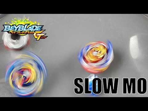 Slash Valkyrie Blitz Power Retsu VS Union Achilles Convert Xtend+ Retsu: Slow Mo Beyblade Battle!