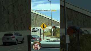 Backing Right Back Down an L A  Freeway On Ramp