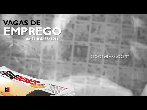 Vagas de Emprego de 31 a 6 de novembro