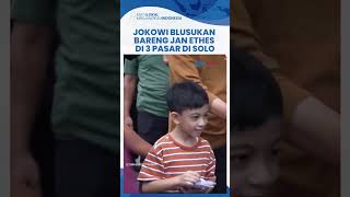 Blusukan di 3 Pasar Tradisional di Solo, Jokowi Ajak Jan Ethes Bagikan Uang hingga Hampers Lebaran