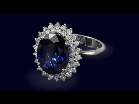 Sapphire White Golden Ring