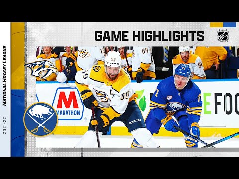 Predators @ Sabres 4/1 | NHL Highlights 2022