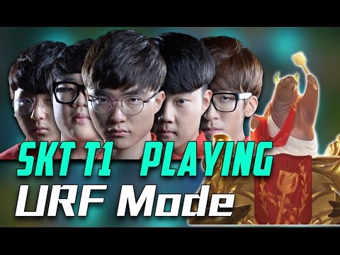 SKT T1 playing URF mode versus soloq players Replays