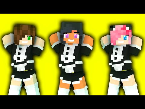 SUPER IDOL YAY ARIGATO LOVEFOOL APHMAU MAID CREW - MINECRAFT ANIMATION