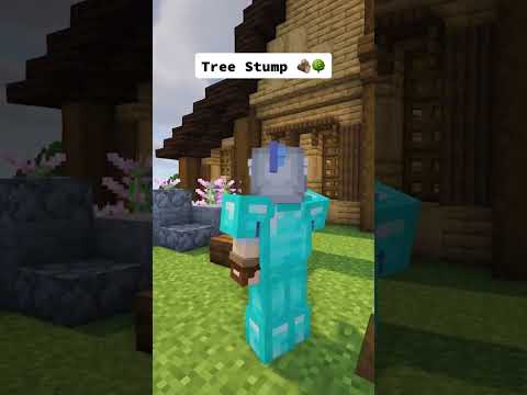 Transform Your Minecraft World with This Simple Tree Stump! 🪵