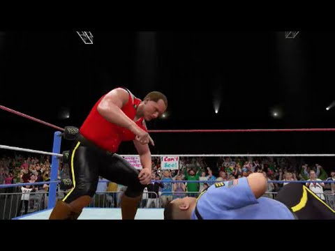 The Mountie jumps The Big Boss Man - WWF Superstars July 1991 (WWE 2K16 Universe)