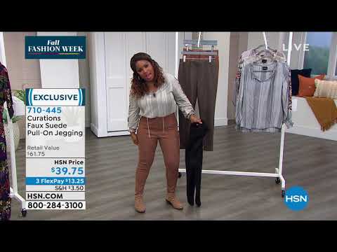 Curations Faux Suede PullOn Jegging