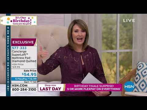 Concierge Collection SuperLoft Mattress Pad  Diamond Qui...